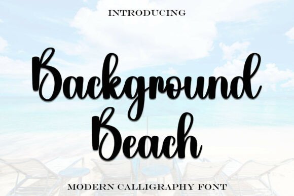 Background Beach: A Coastal Script Font for Campaign Visuals
