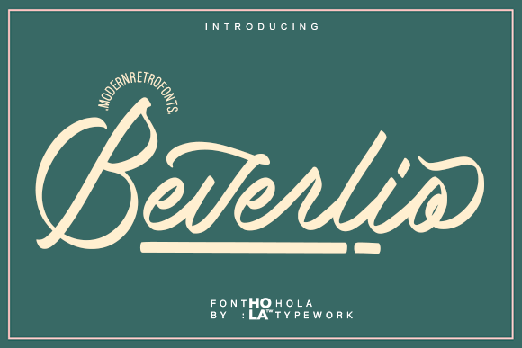 Beverlio: A Retro-Modern Script Font for Editorial Design