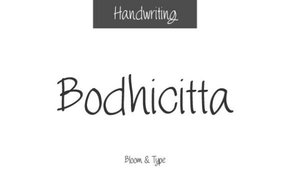 Bodhicitta: A Mindful Handwritten Font for Digital Calm