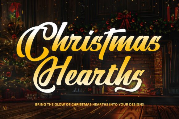 Christmas Hearths: A Festive Script Font for Small Business Branding