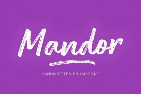 Mandor Brush: A Bold Handwritten Font for Authentic Branding