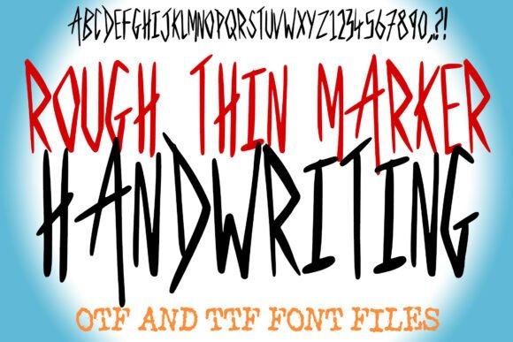 Rough Thin Marker: A Hand-Drawn Font That Feels Real, Not Rendered