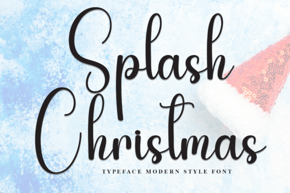Splash Christmas Font: Elegant Script for Handmade Holiday Designs
