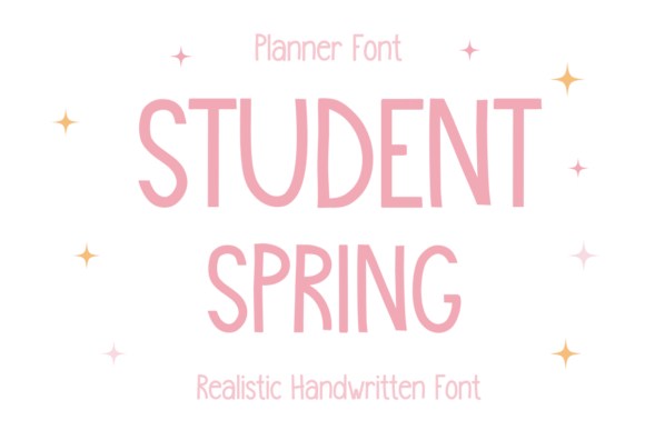 Student Spring Font: A Cheerful, Handwritten Typeface for Small Brands