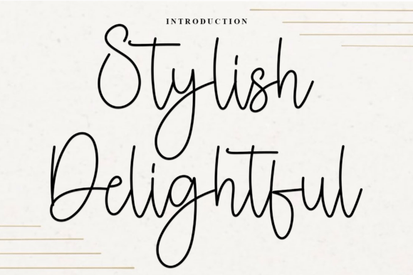 Stylish Delightful: A Festive Script Font for Editorial Warmth