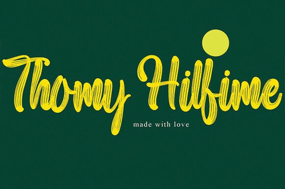 Thomy Hilfime: A Playful Script Typeface for Digital Branding